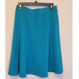 Teal Full, High-Waisted Skirt